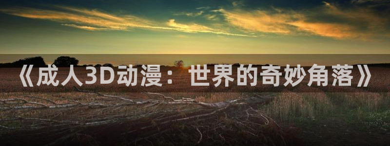 囧次元app下载安装：《成人3D动漫：世界的奇妙角落》